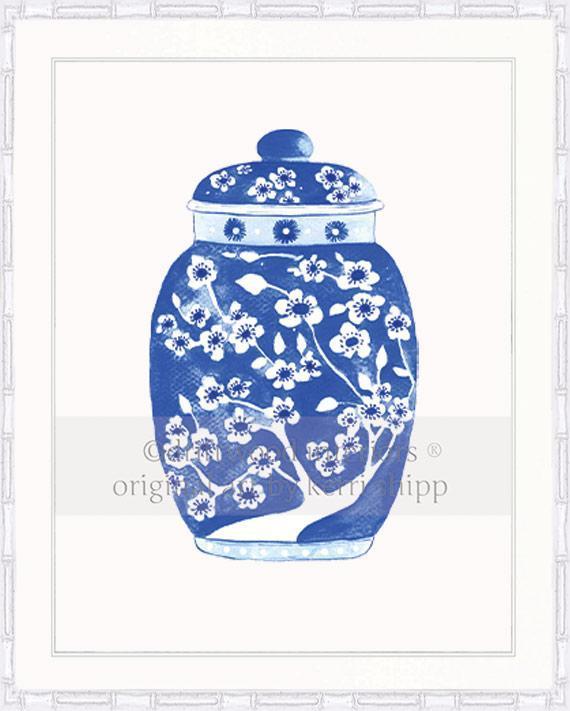 Ginger Jar in Indigo - Driftwood Interiors