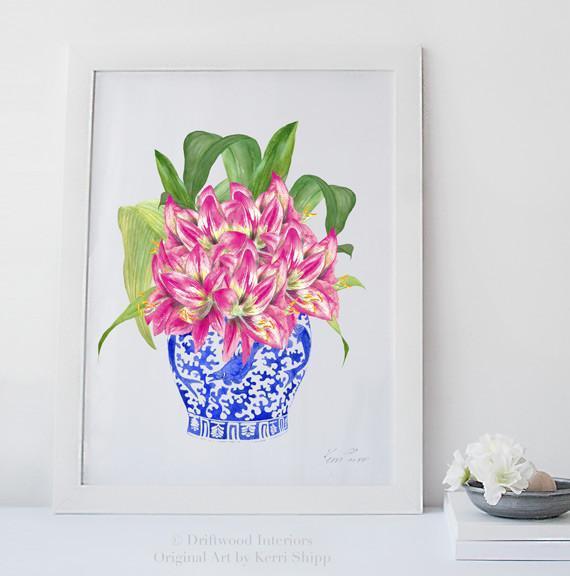 Pink Hippies in Chinois Blue - Driftwood Interiors