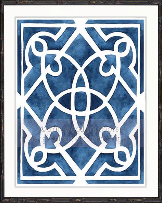 Parterre Gardens Wall Art Print | Belleville in Indigo - Driftwood Interiors