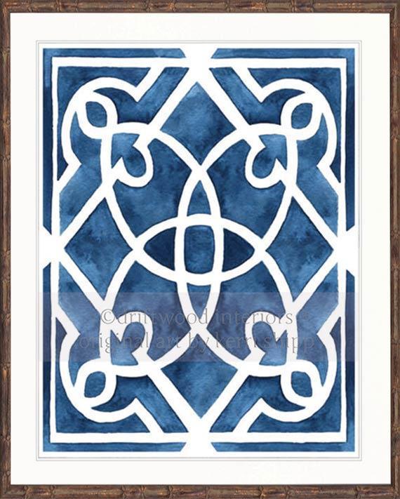 Parterre Gardens Wall Art Print | Belleville in Indigo - Driftwood Interiors