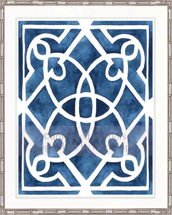 Parterre Gardens Wall Art Print | Belleville in Indigo - Driftwood Interiors