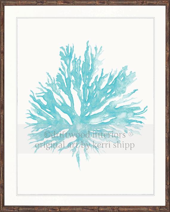 Sea Coral II in Turquoise