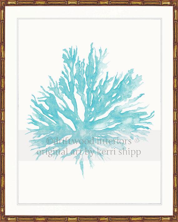 Sea Coral II in Turquoise