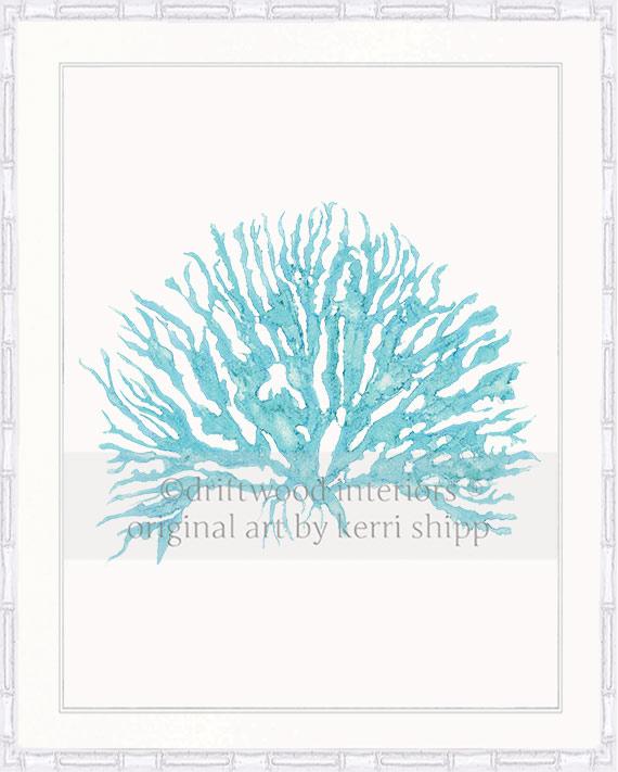 Sea Coral IV in Turquoise