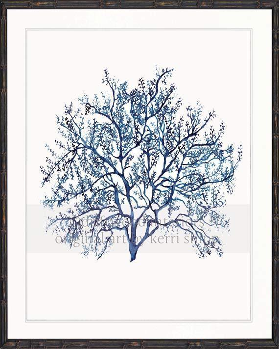 Sea Coral V in Denim - Driftwood Interiors