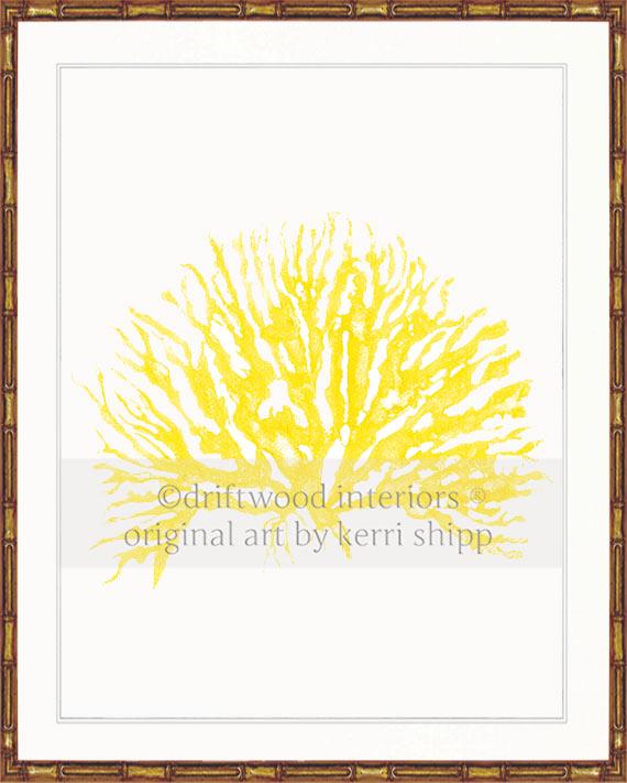 Sea Coral IV in Marigold Yellow