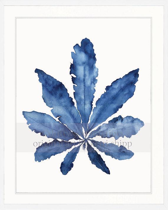 Sea Fan III in Denim - Driftwood Interiors