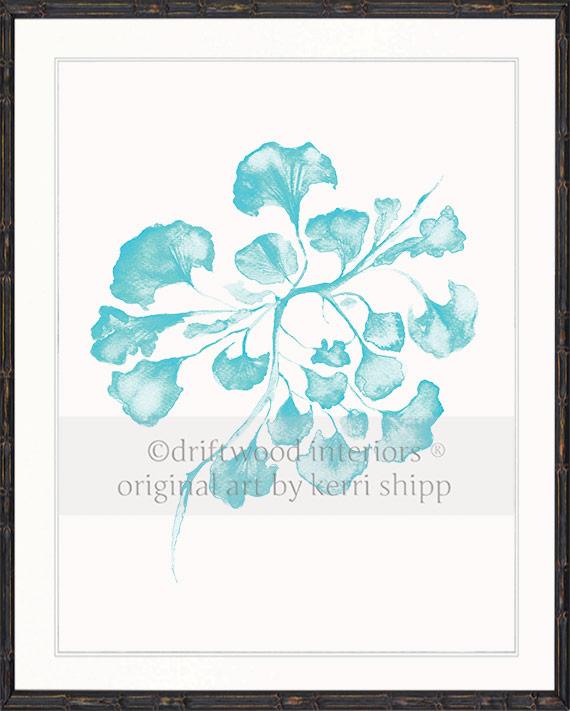 Sea Fan IV in Turquoise