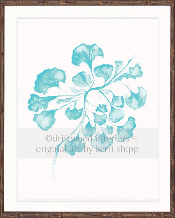 Sea Fan IV in Turquoise