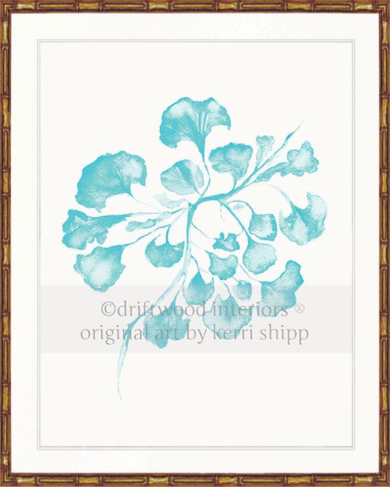 Sea Fan IV in Turquoise