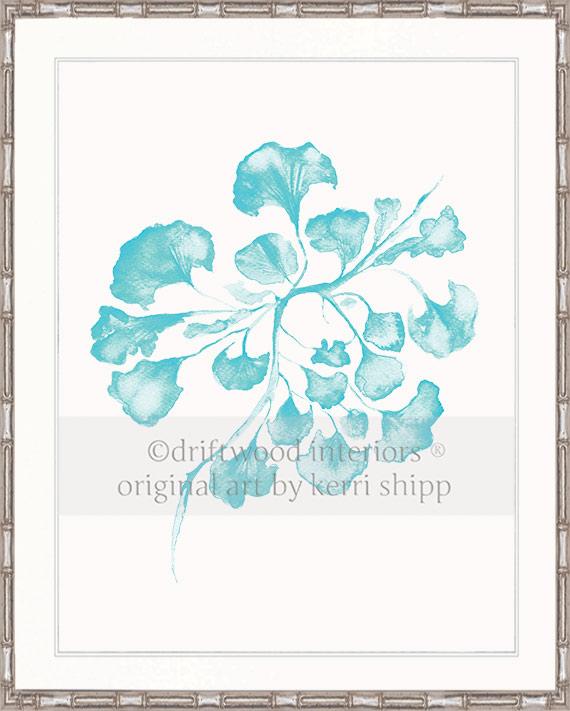 Sea Fan IV in Turquoise