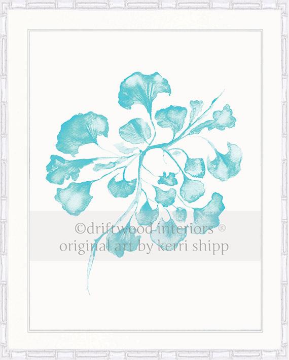 Sea Fan IV in Turquoise