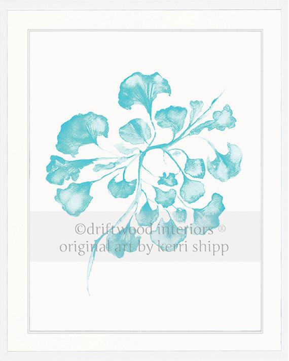 Sea Fan IV in Turquoise