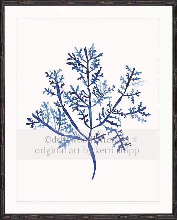 Sea Fern III in Denim - Driftwood Interiors