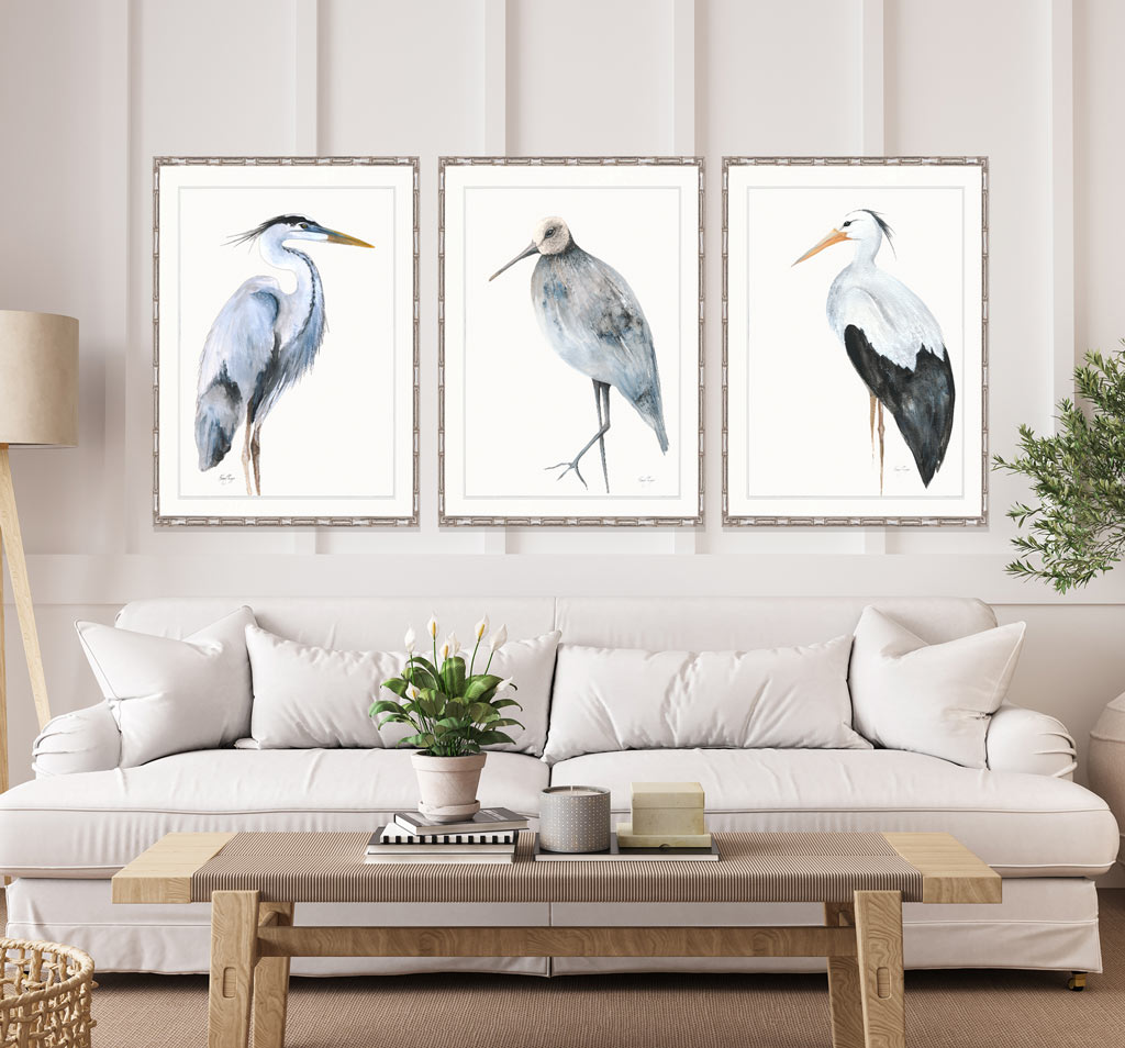 Set of 3 Wall Art Prints | Watercolour Bird Print Set | Driftwood Interiors by Kerri Shipp