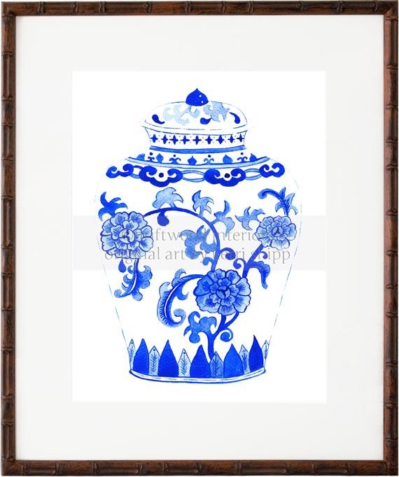 Blue &amp; White Ginger Jar Prints