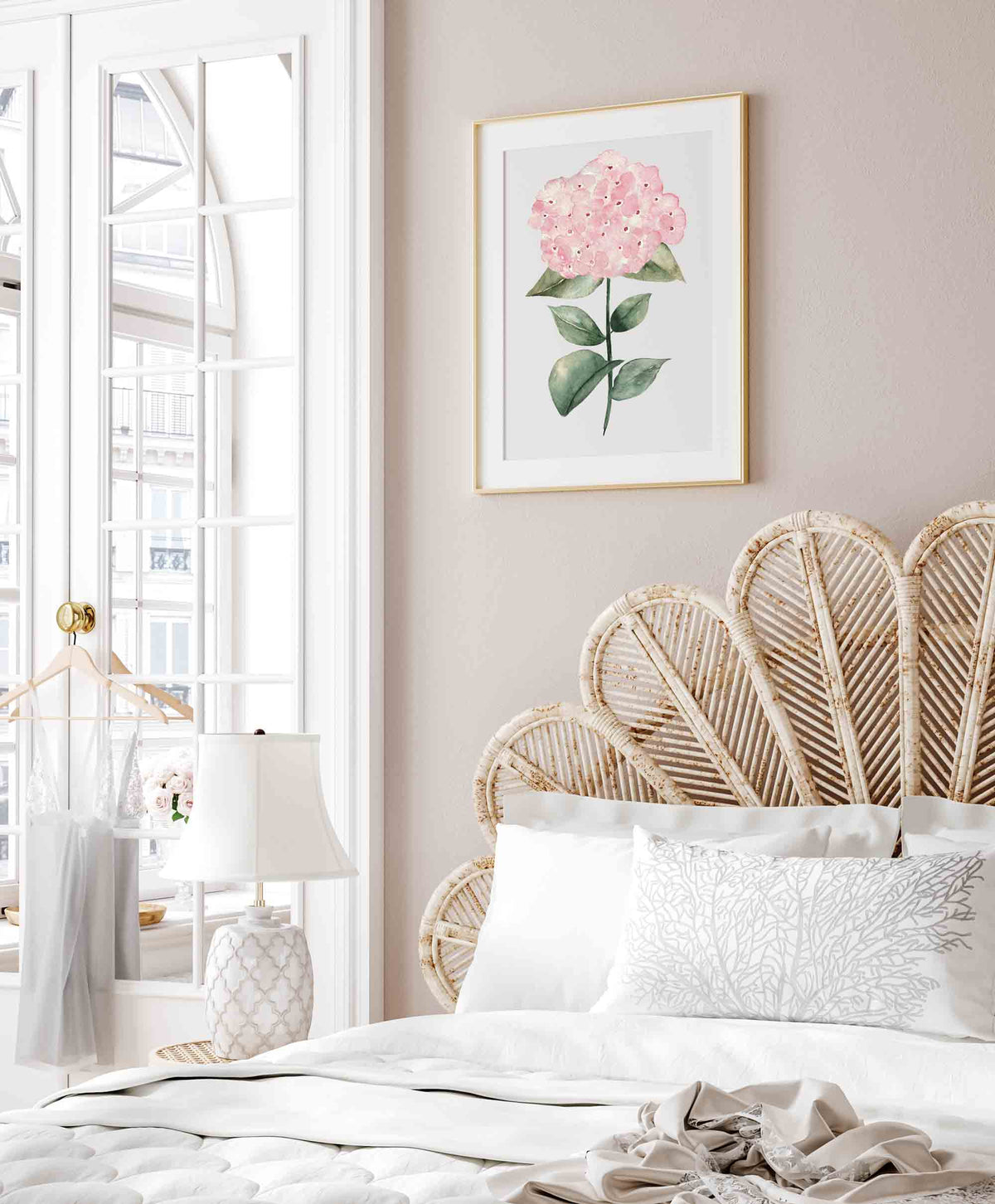 Pale Blue Hydrangea Set of 3 Prints