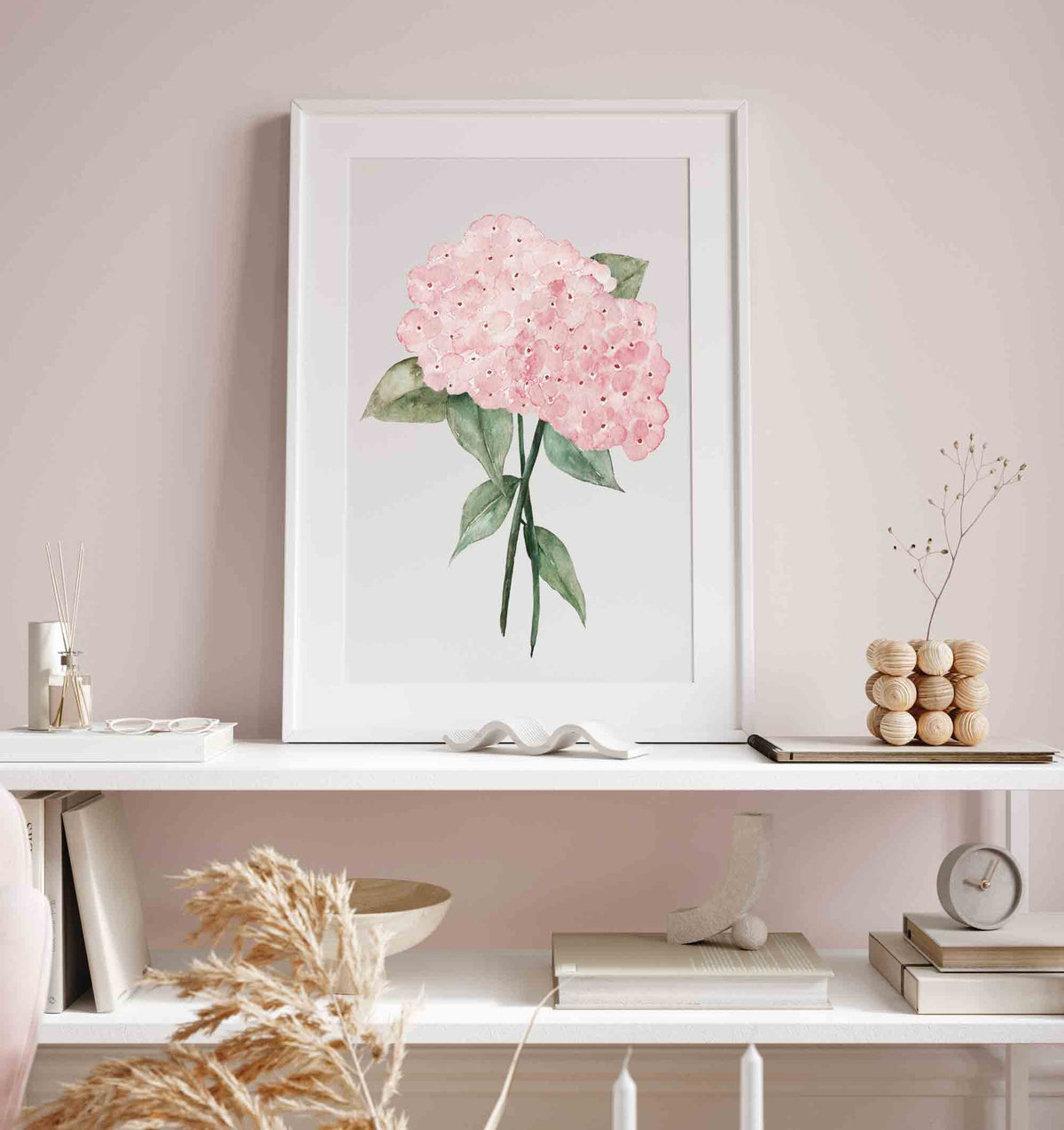 Pale Blue Hydrangea Set of 3 Prints