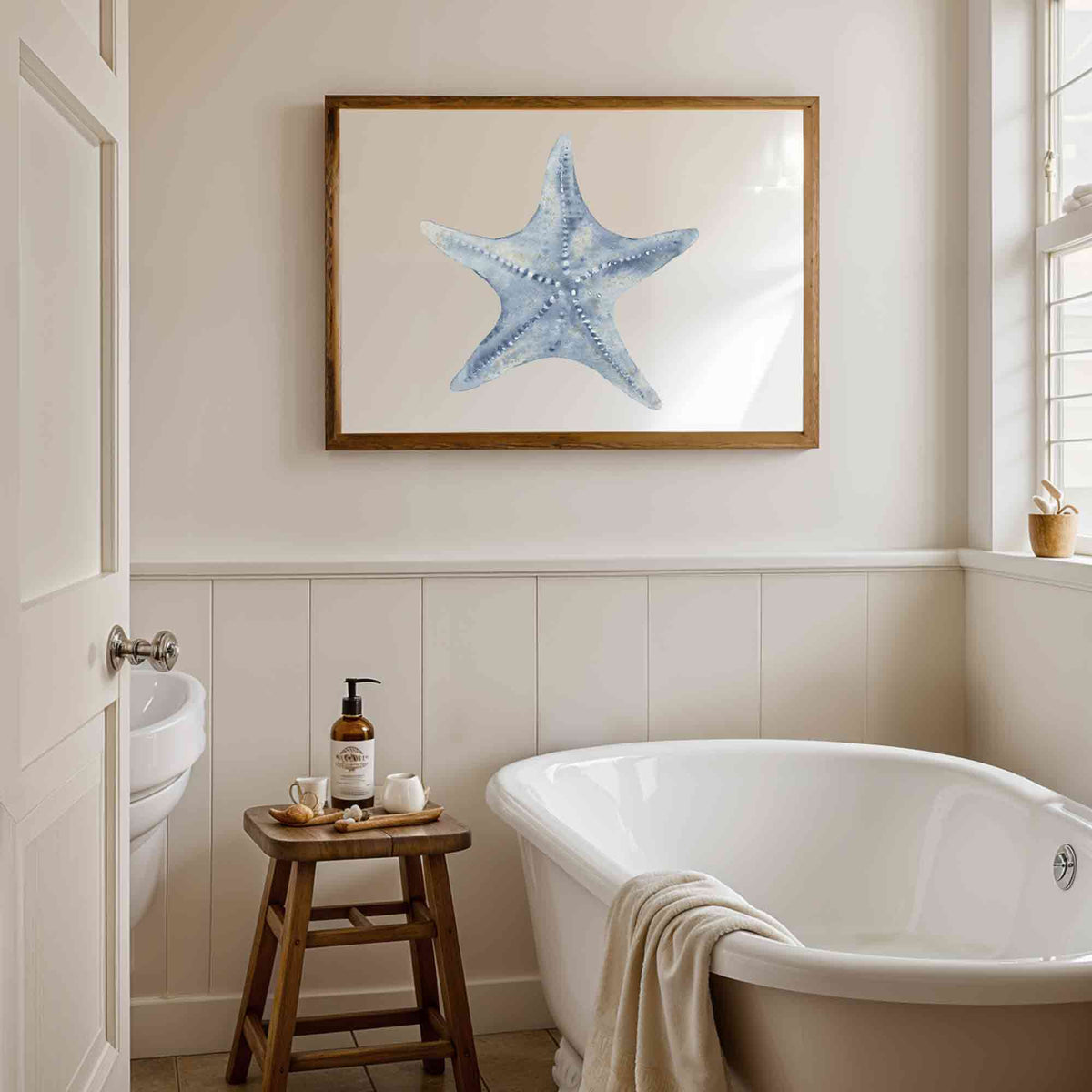 Coastal Wall Art | Starfish &amp; Sand Dollar Print Set