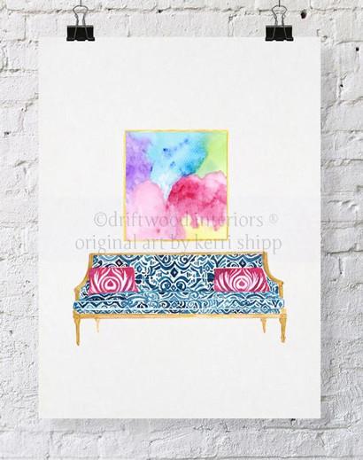 Abstract Ikat Interior Portrait - Driftwood Interiors