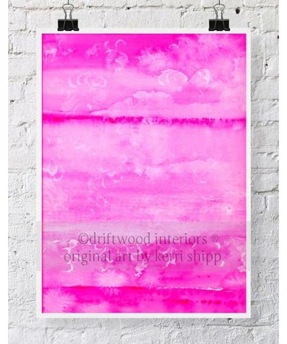 Abstract "Resist" in Fuchsia - Driftwood Interiors
