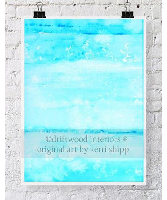 Abstract "Resist" in Turquoise - Driftwood Interiors