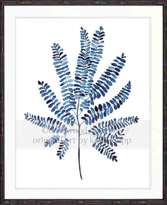 Indigo Foliage I - Driftwood Interiors