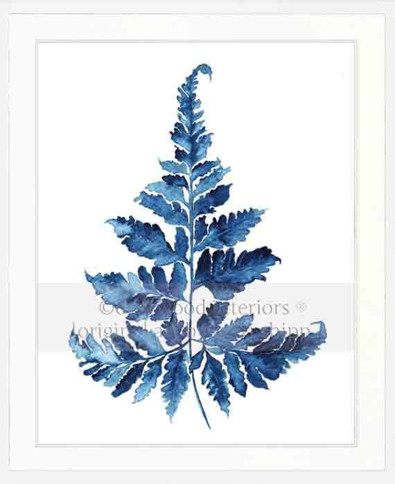 Indigo Foliage II - Driftwood Interiors