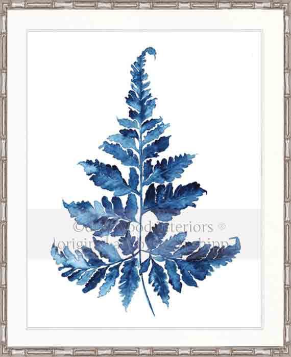 Indigo Foliage II - Driftwood Interiors