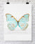 Butterfly Art in Celadon Blue unframed - Driftwood Interiors