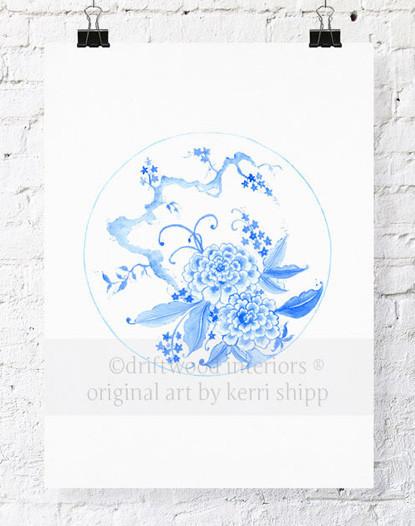 Chinoiserie Plate in Ming Blue - Driftwood Interiors