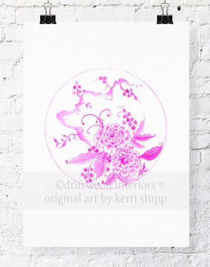 Chinoiserie Plate in Pink - Driftwood Interiors