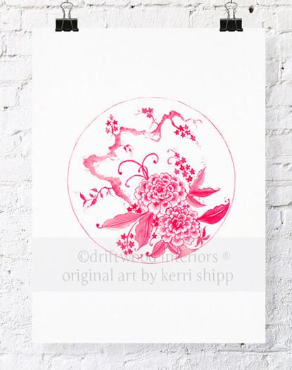 Chinoiserie Plate in Ruby - Driftwood Interiors