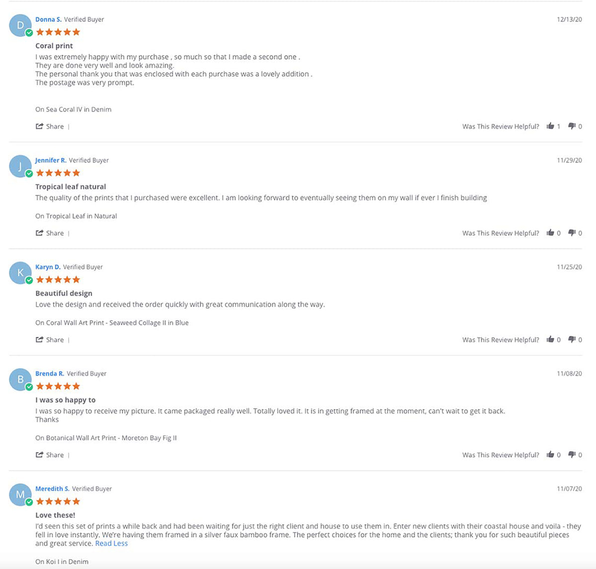 5 Star reviews of Driftwood Interiors Wall Art Prints 