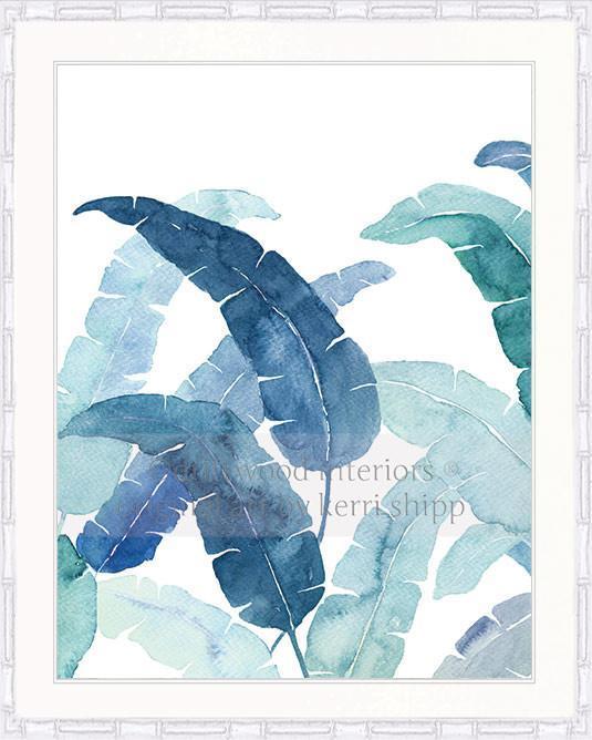 Banana Palm Leaf IV in Blue - Driftwood Interiors