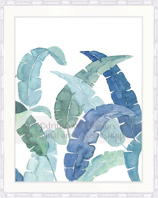 Banana Palm Leaf VI in Blue - Driftwood Interiors