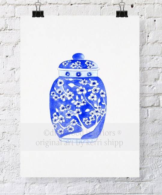 Ginger Jar in Indigo - Driftwood Interiors