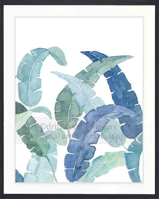 Banana Palm Leaf VI in Blue - Driftwood Interiors