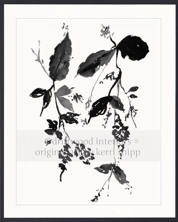 Black and White Floral Print | Monochrome Floral I - Driftwood Interiors