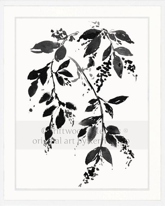 Black and White Art | Monochrome Floral II Wall Art in white timber frame - Driftwood Interiors