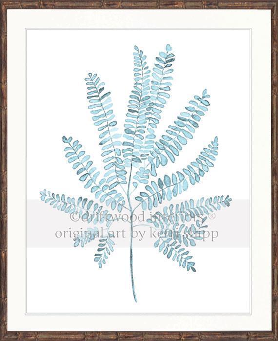 Pale Blue Foliage I - Driftwood Interiors