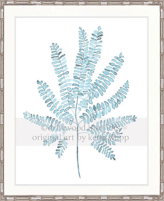 Pale Blue Foliage I - Driftwood Interiors