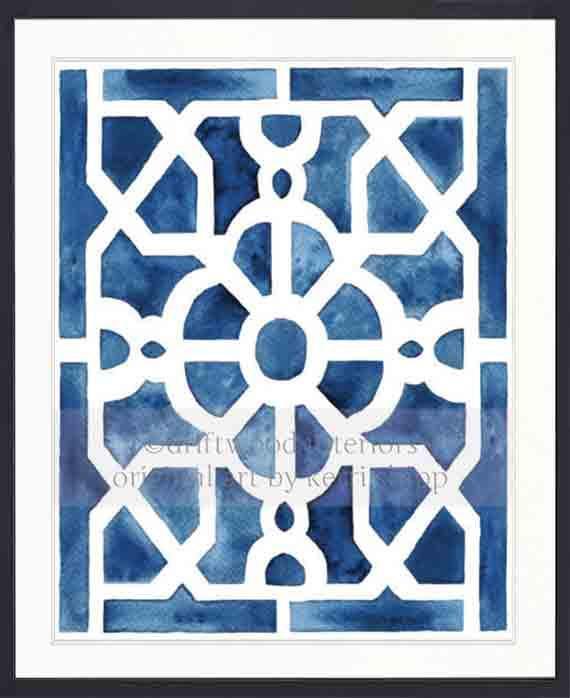 Parterre Garden Wall Art Print | Versailles in Indigo - Driftwood Interiors
