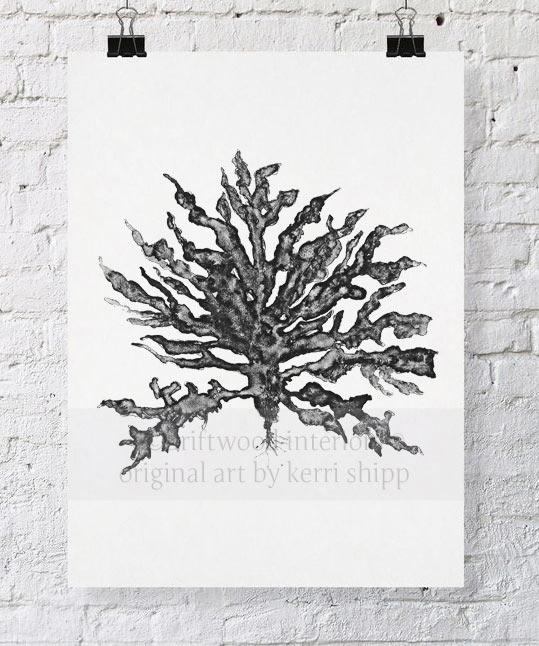 Sea Coral III in Charcoal - Driftwood Interiors