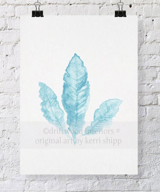 Sea Fan II in French Blue - Driftwood Interiors