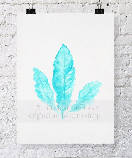Sea Fan II in Turquoise - Driftwood Interiors
