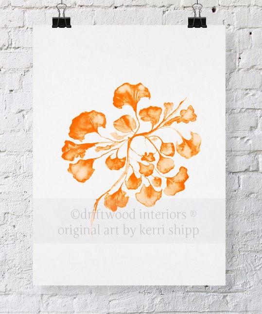 Sea Fan IV in Tangerine - Driftwood Interiors