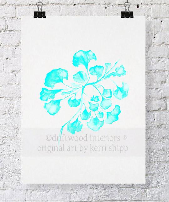 Sea Fan IV in Turquoise - Driftwood Interiors