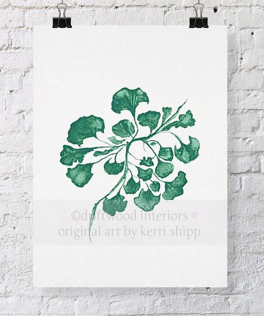 Sea Fan IV in Emerald - Driftwood Interiors