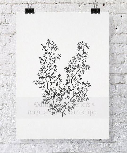 Sea Fern II in Charcoal - Driftwood Interiors